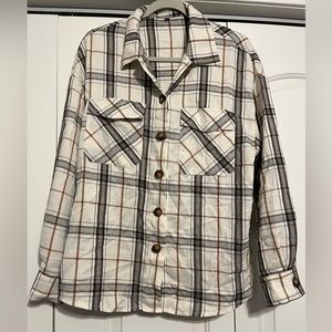 White light weight flannel